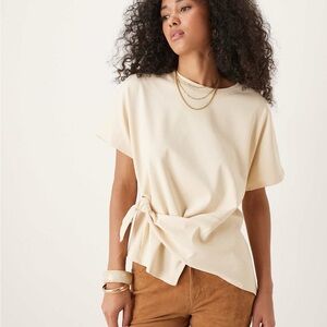 Mango Cream Short Sleeve Women's Top